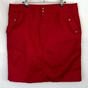 Worthington Red Skirt with 2 Front Pockets Size 18